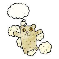 teddy bear with thougth bubble cartoon N3