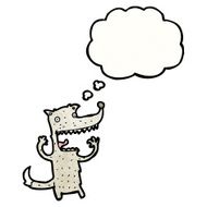 cartoon wolf with crazy idea N2