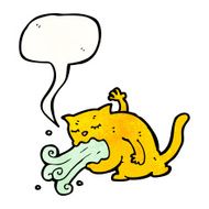 cartoon cat being sick N3