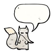 cartoon little wolf N105