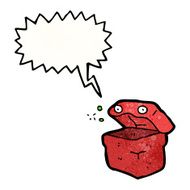 cartoon box with speech bubble N4