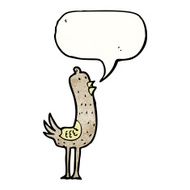 funny cartoon bird N218