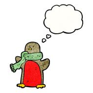 cartoon christmas robin N67