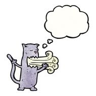 cartoon cat with bad breath N3