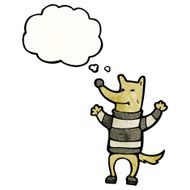dog in striped top cartoon N2
