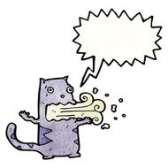 cartoon cat with bad breath N4