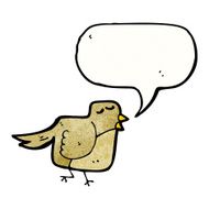 cartoon garden bird N43