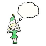 christmas elf girl cartoon N10