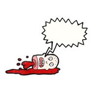 gross severed head cartoon N48
