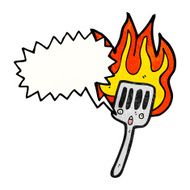 flaming hot spatula cartoon N4