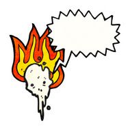 cartoon gross melting skull N4