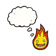 cartoon little flame N16