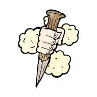 cartoon vampire stake N6