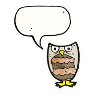 hooting little owl cartoon N3