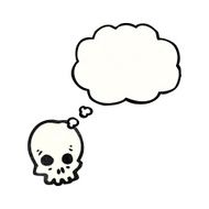 spooky skull cartoon N33