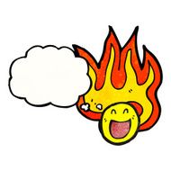 flaming emoticon face cartoon N16