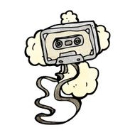 old cassette tape cartoon N2