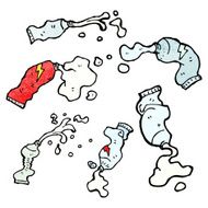 tooth paste tubes cartoon collection