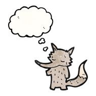 cute little wolf cartoon N8