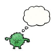 little furry green monster cartoon N4