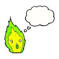 little green flame cartoon N3