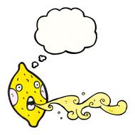 cartoon squirting lemon N14