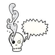 funny cartoon skull N51