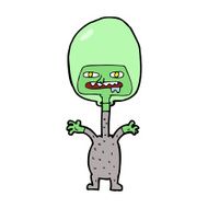 cartoon space alien N84