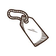 Sale luggage tag symbol