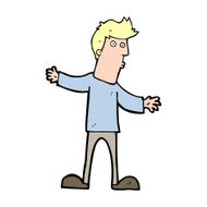 cartoon curious man N81