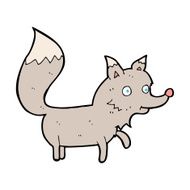 cartoon wolf cub N17