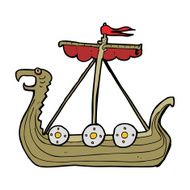 Cartoon Viking Ship N39