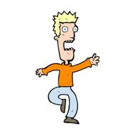 cartoon shrieking man N22