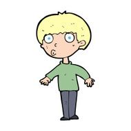 Cartoon Surprised Boy N34