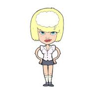 cartoon woman thinking N49