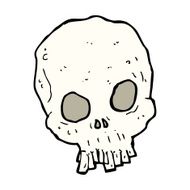 cartoon spooky skull N197