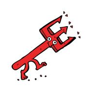 cartoon devil fork N19