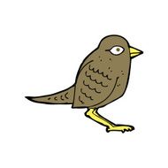 cartoon garden bird N44