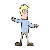 cartoon happy man N551