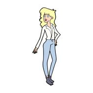 cartoon pretty woman N320