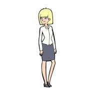 cartoon pretty businesswoman N11