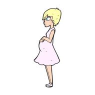 cartoon pregnant woman N30