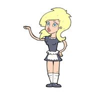 cartoon pretty waitress N12