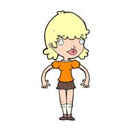 cartoon happy woman N299