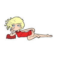 cartoon woman in sexy pose N20