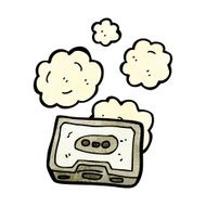 retro cassette tape cartoon N5