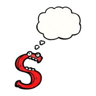 cartoon letter s N18