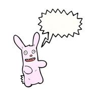 funny pink rabbit cartoon N9