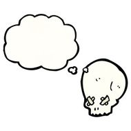 spooky cartoon skull N16
