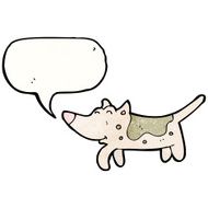 cartoon dog with speech bubble N59